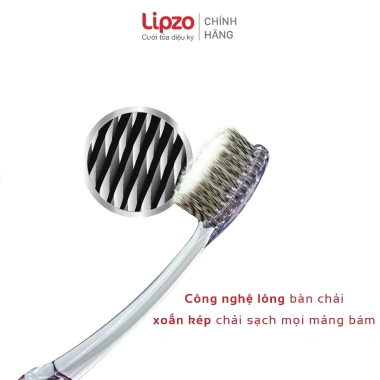 Bộ Đôi Bàn Chải Lipzo Chỉ Tơ Xoắn Kép Kháng Khuẩn Siêu Mảnh Giá ưu đãi 65.500 VND 2