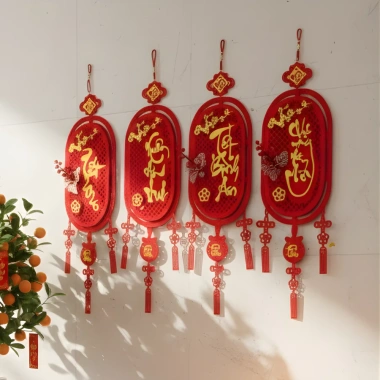 Bộ đôi câu đối đỏ trang trí Tết 2.026 - Dải trang trí tài lộc, bình an, giá ưu đãi 45k 2 Bộ đôi câu đối đỏ trang trí Tết 2.026 - Dải trang trí tài lộc, bình an, giá ưu đãi 45k 2