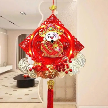 Bộ đôi câu đối đỏ trang trí Tết 2.026 - Dải trang trí tài lộc, bình an, giá ưu đãi 45k