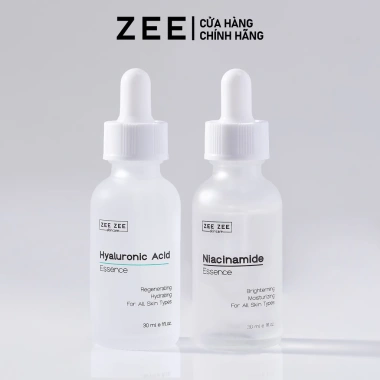 Bộ đôi dưỡng sáng Niacinamide & Hyaluronic Acid Essence trẻ hoá, phục hồi da, giá 549k - ZEE ZEE