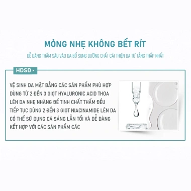 Bộ đôi dưỡng sáng Niacinamide & Hyaluronic Acid Essence trẻ hoá, phục hồi da, giá 549k - ZEE ZEE