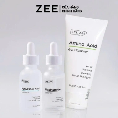 Bộ đôi dưỡng sáng Niacinamide & Hyaluronic Acid Essence trẻ hoá, phục hồi da, giá 549k - ZEE ZEE
