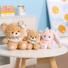 Bộ Đôi Gấu Bông Thỏ Hồng & Teddy Nâu Mắt Sao - Mềm Mại Dễ Thương, Quà Bé Gái 5