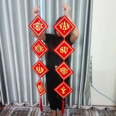 Bộ Đôi Khánh Vuông Câu Đối Cổ Truyền - Trang Trí Tết Nguyên Đán 2.026 Giá ưu đãi 79.000 VND