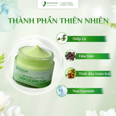 Bộ đôi Misamom chăm sóc da: Kem dưỡng da mặt & Sữa rửa mặt Diếp cá - Giá chỉ 121.000đ 2