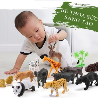Bộ Động Vật 58 Chi Tiết Cao Cấp - Mô Hình Thú Rừng Cho Bé, Giá Ưu Đãi 209.000₫ 3