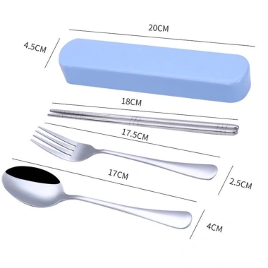 Bộ Đũa Muỗng Nĩa Inox Hộp Tiện Lợi Du Lịch Văn Phòng - Giá Chỉ 19.000 2