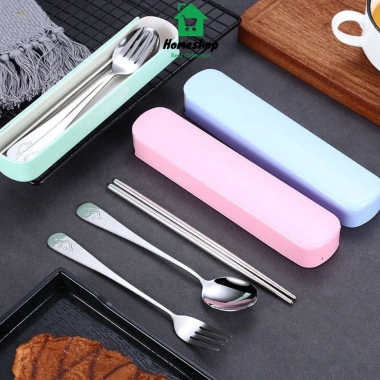 Bộ Đũa Muỗng Nĩa Inox Hộp Tiện Lợi Du Lịch Văn Phòng - Giá Chỉ 19.000 8