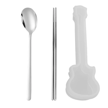 Bộ Đũa Muỗng Nĩa Thép Không Gỉ 304 Hình Đàn Guitar - Sang Trọng, Bền Đẹp, Giá 71.610 VND 10