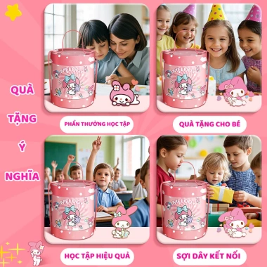 Bộ Dụng Cụ Học Tập Hồng Đáng Yêu - Văn Phòng Phẩm Hoạt Hình, Quà Tặng Học Sinh Giá 110.260 VND