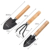 Bộ dụng cụ làm vườn mini 3 món cán gỗ cho đất trống cây - Giá 12.000 VND 10