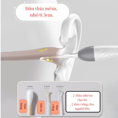 Bộ dụng cụ lấy ráy tai cao cấp LED an toàn - Thiết kế thông minh, dễ dùng, giảm giá 165k 2