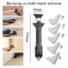 Bộ Dụng Cụ Miết Keo Silicon 2 Đầu 5 Trong 1 Dao Cạo, Cắt Keo, Chà Ron Mạch Đa Năng 5