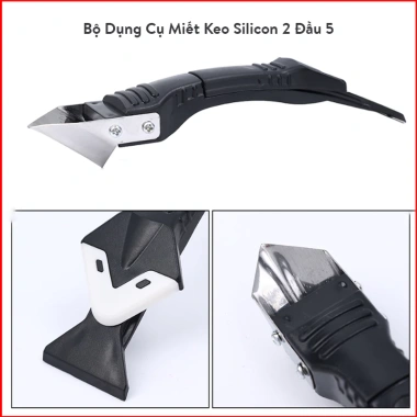 Bộ Dụng Cụ Miết Keo Silicon 2 Đầu 5 Trong 1 Dao Cạo, Cắt Keo, Chà Ron Mạch Đa Năng 6