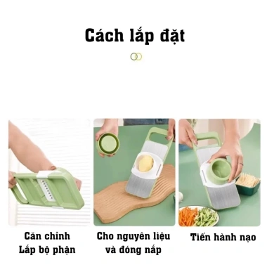 Bộ Dụng Cụ Nạo Rau Củ Quả 5 Lưỡi Dao Inox 304 Không Gỉ - Đa Năng, Giá Ưu Đãi 31.500 VND