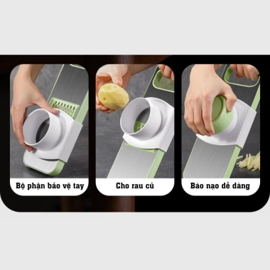 Bộ Dụng Cụ Nạo Rau Củ Quả 5 Lưỡi Dao Inox 304 Không Gỉ - Đa Năng, Giá Ưu Đãi 31.500 VND