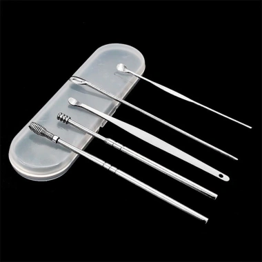 Bộ dụng cụ ngoáy tai inox không rỉ 6 món - Mát xa, làm sạch tai hiệu quả, 11.500đ