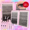 Bộ dụng cụ nối mi DIY, mi chùm mềm tự nhiên 9-16mm, kèm keo dán, tẩy trang, giá ưu đãi 118.800₫