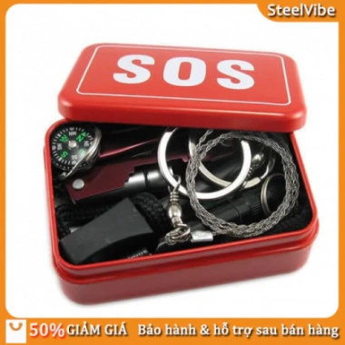 Bộ dụng cụ sinh tồn SOS 6 món đa chức năng - An toàn du lịch & khám phá