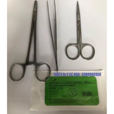 Bộ dụng cụ tập khâu cơ bản cho sinh viên - Khâu da vết thương, giá ưu đãi 96.000 VND