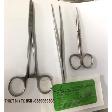 Bộ dụng cụ tập khâu cơ bản cho sinh viên - Khâu da vết thương, giá ưu đãi 96.000 VND