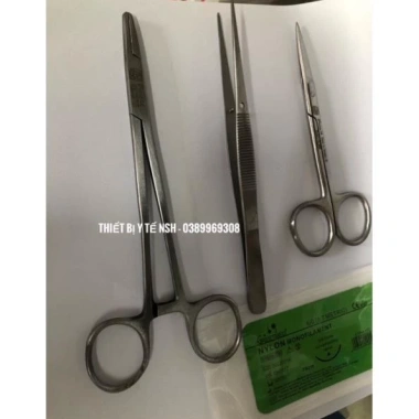 Bộ dụng cụ tập khâu cơ bản cho sinh viên - Khâu da vết thương, giá ưu đãi 96.000 VND
