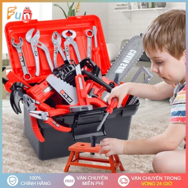 Bộ Dụng Cụ Trẻ Em 68/55 Mô Phỏng Sửa Chữa Khoan Điện Cho Bé Trai - Giá ưu đãi 71.540đ