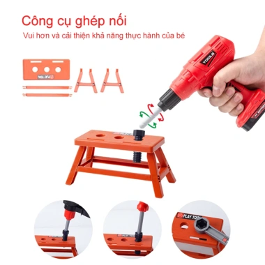 Bộ Dụng Cụ Trẻ Em 68/55 Mô Phỏng Sửa Chữa Khoan Điện Cho Bé Trai - Giá ưu đãi 71.540đ