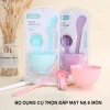 Bộ dụng cụ trộn đắp mặt nạ 6 món: 3 thìa, bát, chổi, que trộn - Hickies Lacing System - Giá ưu đãi 10.000 VND 2