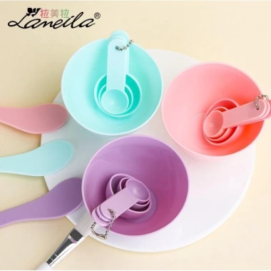 Bộ dụng cụ trộn đắp mặt nạ 6 món: 3 thìa, bát, chổi, que trộn - Hickies Lacing System - Giá ưu đãi 10.000 VND