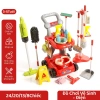 Bộ Dụng Cụ Vệ Sinh Đồ Chơi 8/13/20/24PCS – Chổi & Máy Hút Bụi, Giá 139k, Trẻ Em Sạch