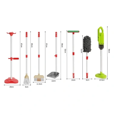 Bộ Dụng Cụ Vệ Sinh Đồ Chơi 8/13/20/24PCS – Chổi & Máy Hút Bụi, Giá 139k, Trẻ Em Sạch 8