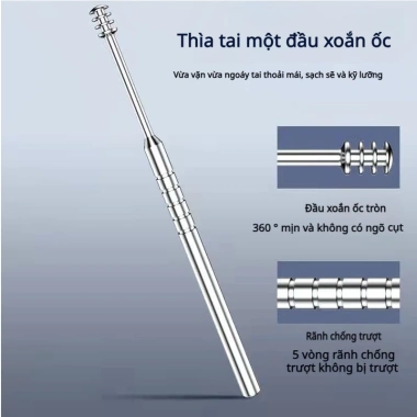 Bộ dụng cụ vệ sinh tai 6 món thép không gỉ, loại bỏ ráy tai, giá chỉ 28.999₫