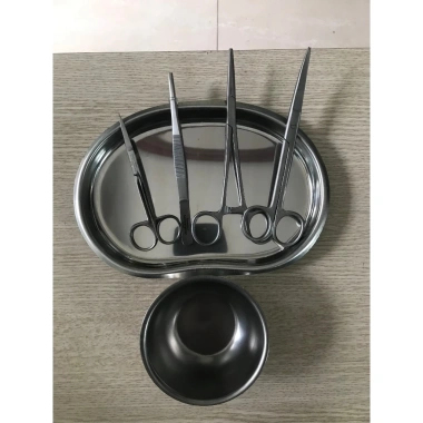 Bộ Dụng Cụ Y Tế Thay Băng, Vệ Sinh, Rửa Vết Thương Gia Đình – Khay Quả Đậu Inox