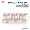 Bộ đựng gia vị nhựa Việt Nhật 2.931-2.932: 2/3 lọ nắp đậy, tay cầm an toàn, giá ưu đãi 10