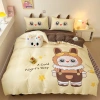 Bộ ga giường 4 món cao cấp cotton đũi mềm mịn in 5D cute - Giá ưu đãi 577,358₫ 6