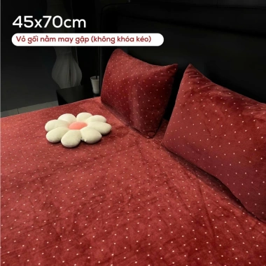 Bộ ga gối 3 món nỉ nhung sữa cao cấp Otama Bedding - 1m6,1m8,2m, giá ưu đãi 389k 6