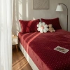 Bộ ga gối 3 món nỉ nhung sữa cao cấp Otama Bedding - 1m6,1m8,2m, giá ưu đãi 389k 10