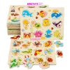 Bộ ghép hình núm gỗ 5,10 Babitoys - Động vật, Trái cây, Giao thông, 86.000₫
