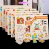 Bộ ghép hình núm gỗ 5,10 Babitoys - Động vật, Trái cây, Giao thông, 86.000₫ 8