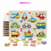 Bộ ghép hình núm gỗ 5,10 Babitoys - Động vật, Trái cây, Giao thông, 86.000₫ 9