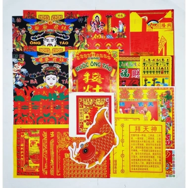 Bộ Giấy Cúng Ông Công Ông Táo Tết – Hia Nón Cá Chép kèm Văn Khấn, Giá 19.000₫ 3 Bộ Giấy Cúng Ông Công Ông Táo Tết – Hia Nón Cá Chép kèm Văn Khấn, Giá 19.000₫ 3