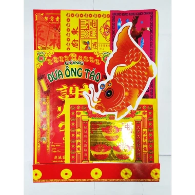 Bộ Giấy Cúng Ông Công Ông Táo Tết – Hia Nón Cá Chép kèm Văn Khấn, Giá 19.000₫