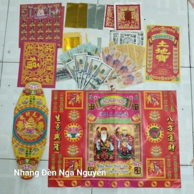 Bộ Giấy Cúng Tết lớn đẹp - Giấy cúng giao thừa, tất niên, tam tai, đất đai, thần tài, ông Táo, giá chỉ 12.500₫