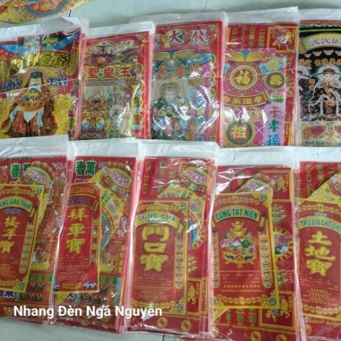 Bộ Giấy Cúng Tết lớn đẹp - Giấy cúng giao thừa, tất niên, tam tai, đất đai, thần tài, ông Táo, giá chỉ 12.500₫