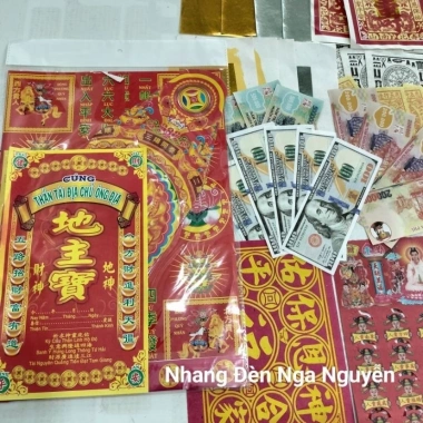 Bộ Giấy Cúng Tết lớn đẹp - Giấy cúng giao thừa, tất niên, tam tai, đất đai, thần tài, ông Táo, giá chỉ 12.500₫