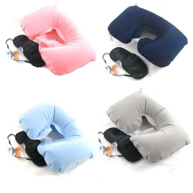 Bộ gối hơi du lịch gọn – Gối chữ U, bít mắt, tai chống ồn, ngủ ngon 25.000₫
