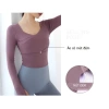Bộ Gym Yoga Nữ GF042 - Áo Croptop Dài Tay Mút và Quần Legging Nâng Mông, 283k 4