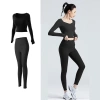 Bộ Gym Yoga Nữ GF042 - Áo Croptop Dài Tay Mút và Quần Legging Nâng Mông, 283k 7