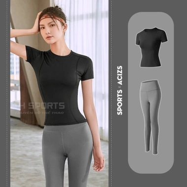 Bộ Gym Yoga Nữ TH001 - Áo Ngắn Tay và Quần Legging Dài Nâng Mông - 219.000 VND 10